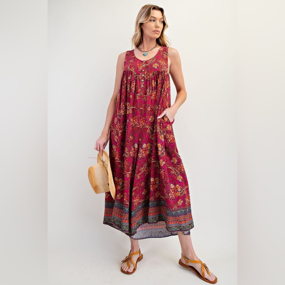 #300 CLOSEOUT Firm 🌸New! Easel boho Wide Leg Easel Jumper